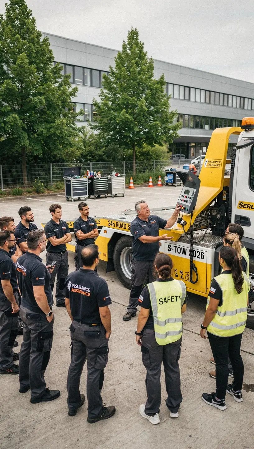 Nahaufnahme eines Kfz-Gutachters bei der Schadensaufnahme an einem Unfallfahrzeug.